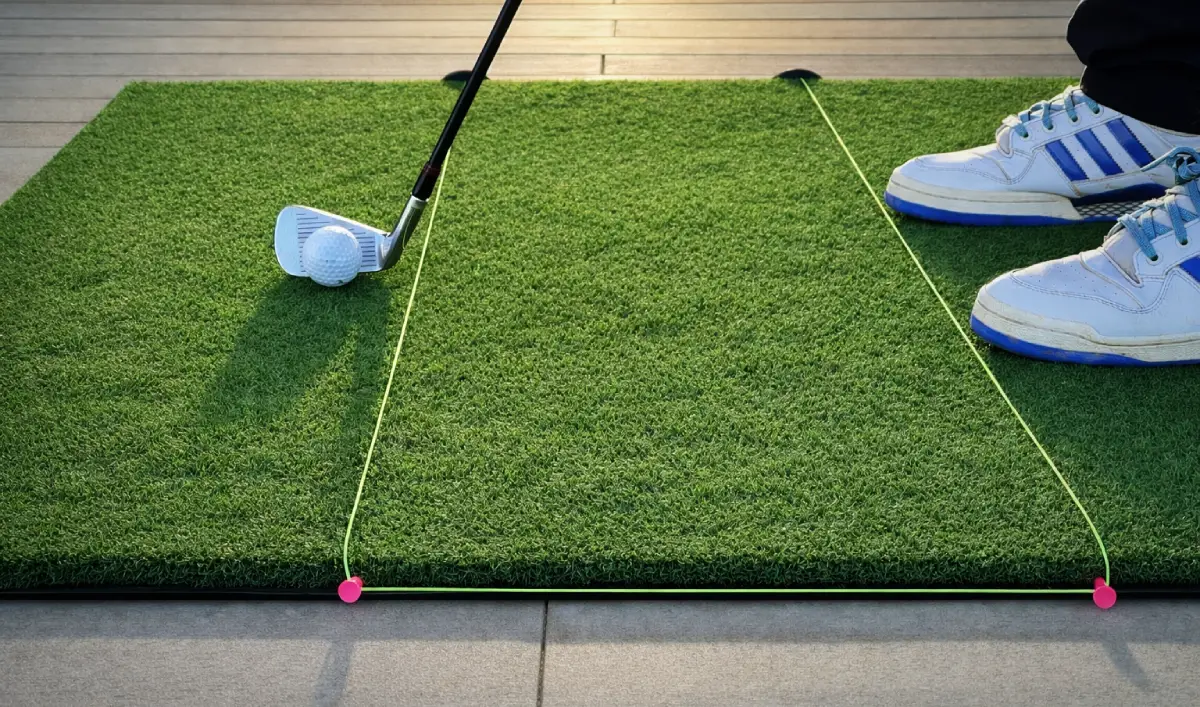 alignmentball golf practice mat session