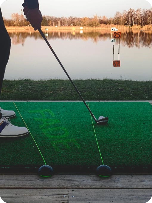 alignmentball golf training aid fade set up