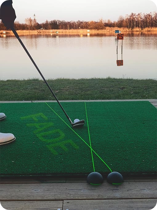 alignmentball golf training aid fade set up